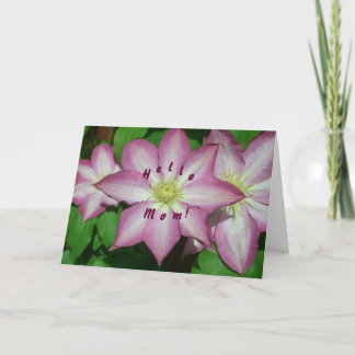Trio of Clematis Mother's Day Card