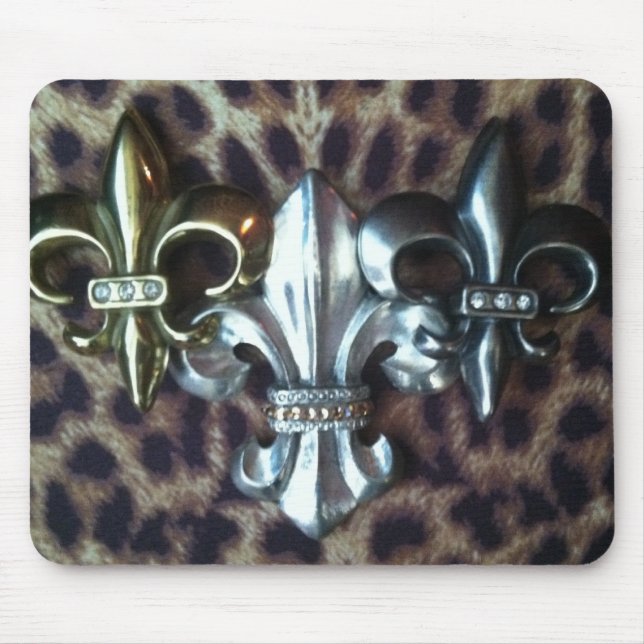 Trio of Fleur de lis Mouse Pad (Front)