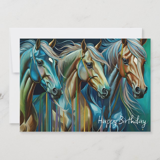 Trio of Horses Birthday (Front)