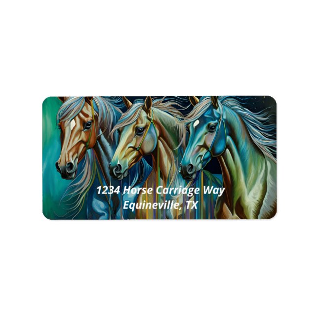 Trio of Horses  Label (Front)