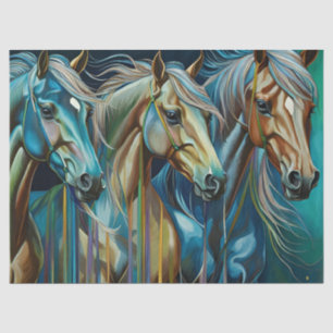Trio of Horses Tissue Paper