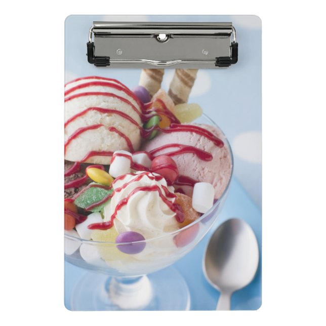Trio of Ice Cream and Sweet Sundae Mini Clipboard (Front)