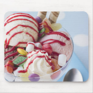 Trio of Ice Cream and Sweet Sundae Mouse Pad