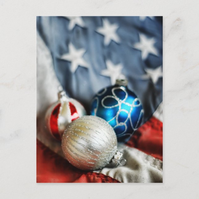 Trio of Patriotic Ornaments Postcard (Front)