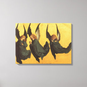 Trio of Renaissance Angels by Master of Housebook Canvas Print