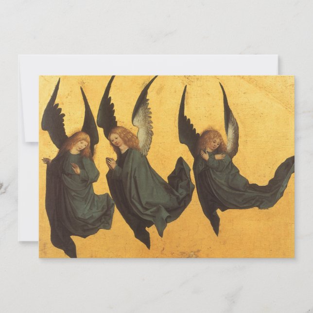 Trio of Renaissance Angels by Master of Housebook Holiday Card (Front)