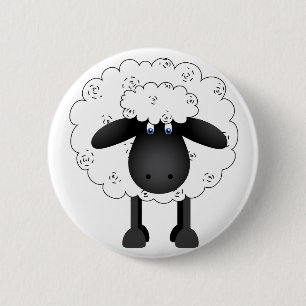 Trio Of Sheep 6 Cm Round Badge