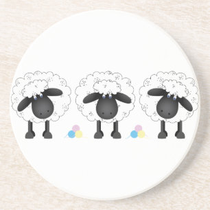 Trio Of Sheep Coaster