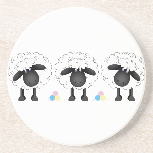Trio Of Sheep Coaster (Front)