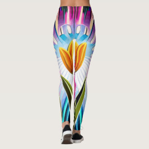 Trio of Tulips: A Burst of Springtime Beauty Leggings