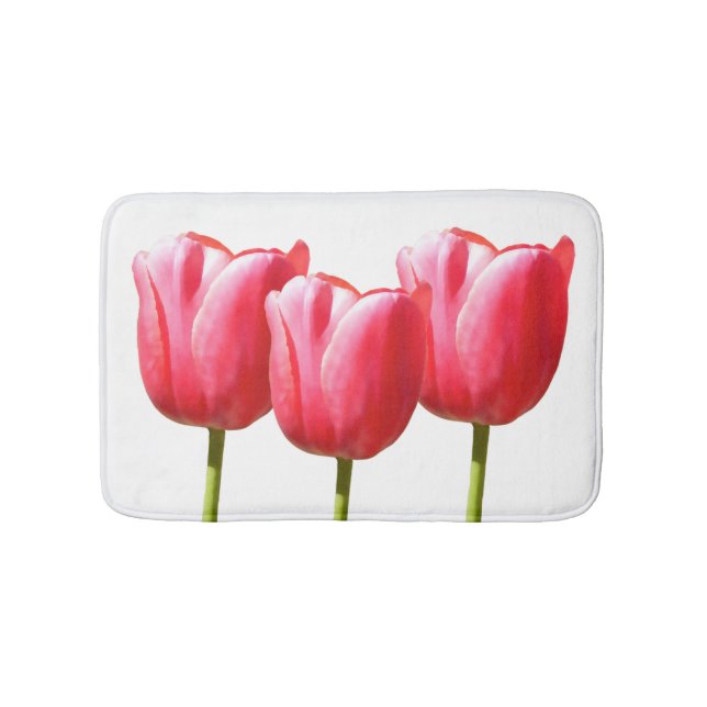 Trio Rose Tulips Bath Mat (Front)