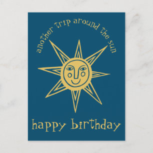 Trip Around the Sun HAPPY BIRTHDAY CUSTOM Postcard