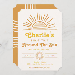 Trip Around The Sun Invitation Boho Birthday