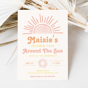 Trip Around The Sun Invitation Boho Birthday