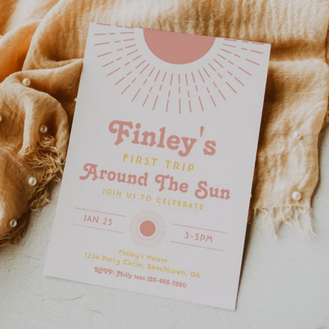 Trip Around The Sun Invitation | Boho Birthday (Creator Uploaded)