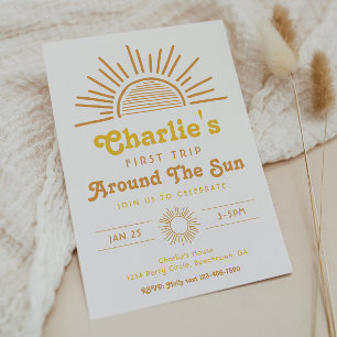 Trip Around The Sun Invitation Boho Birthday
