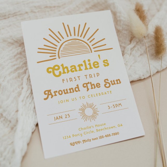 Trip Around The Sun Invitation | Boho Birthday (Creator Uploaded)