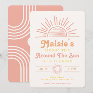 Trip Around The Sun Invitation Boho Birthday