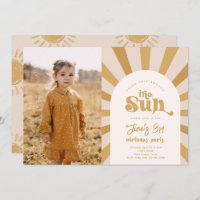 Trip Around The Sun Invitation | Girl Sun Invite