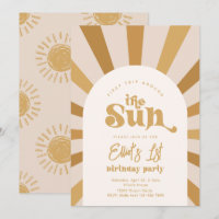 Trip Around The Sun Invitation | Girl Sun Invite