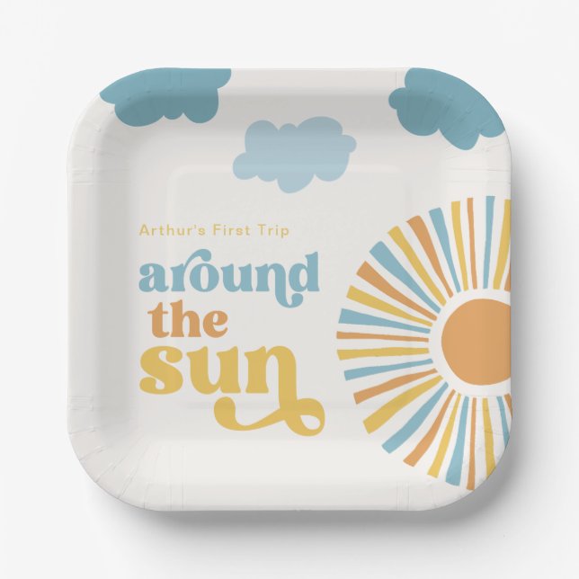 Trip Around The Sun Party Plates (Front)