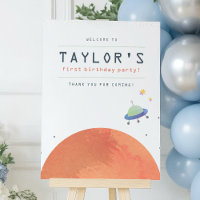 Trip Around The Sun Space Boy Birthday Welcome