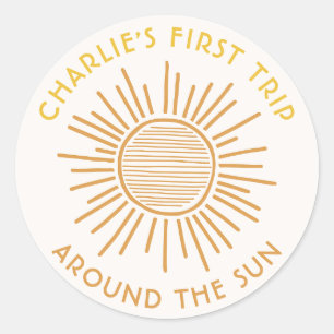 Trip Around The Sun Sticker Boho Sun Party