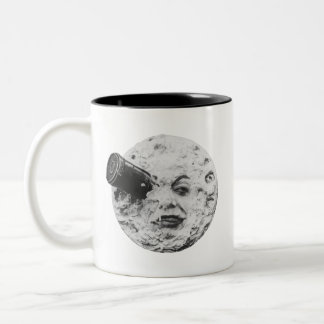 trip moon vintage movie cinema cc0 film georges me Two-Tone coffee mug