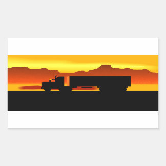 Trip OTR Trucker Trucking semi tractor trailer Rectangular Sticker