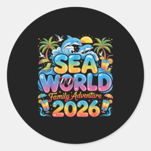 Trip Sea Family Tropical World Adventure 2026 Vaca Classic Round Sticker