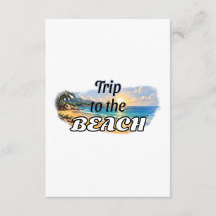 Trip to the Beach Tropical Sunset Escape Design Enclosure Card