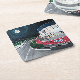 Trip to the Dentist Painting by Alfred Fox Square Paper Coaster