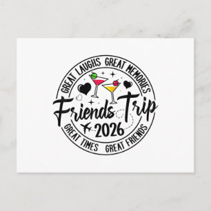 Trip Vacation 2026 Friends Matching Group Holiday Postcard