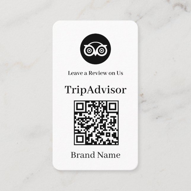 TripAdvisor QR | Custom Business Feedback Link Card (Front)