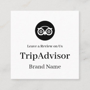 TripAdvisor QR Custom Business Feedback Link Square Business Card