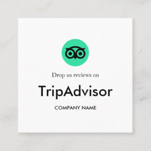 TripAdvisor QR Square Review Business Style Card