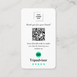 TripAdvisor Review QR Customer Feedback Style Business Card