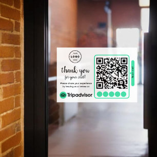 TripAdvisor Review Request with Logo and QR Code