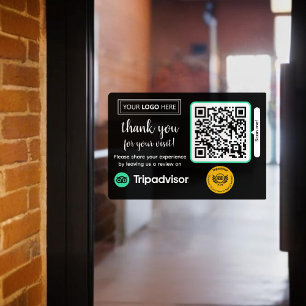TripAdvisor Review Request with Logo and QR Code