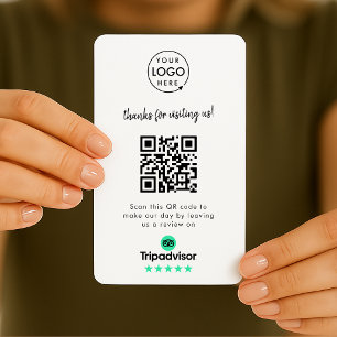 TripAdvisor Reviews   Business Review Link QR Code Card