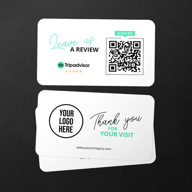 Tripadvisor Reviews QR Code Business Review Link Business Card (Creator Uploaded)