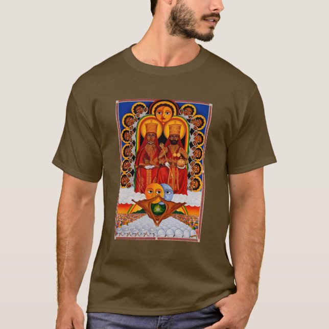Tripe of Judah Selassie Rasta Lion Roots T-Shirt (Front)
