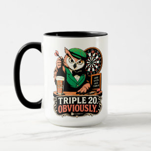 Triple 20 Pub Darts Owl Mug