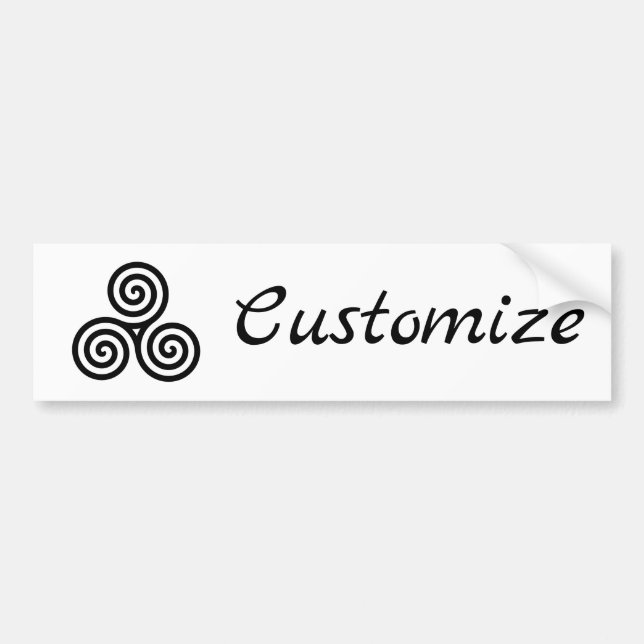Triple Black Spirals Thunder_Cove Bumper Sticker (Front)