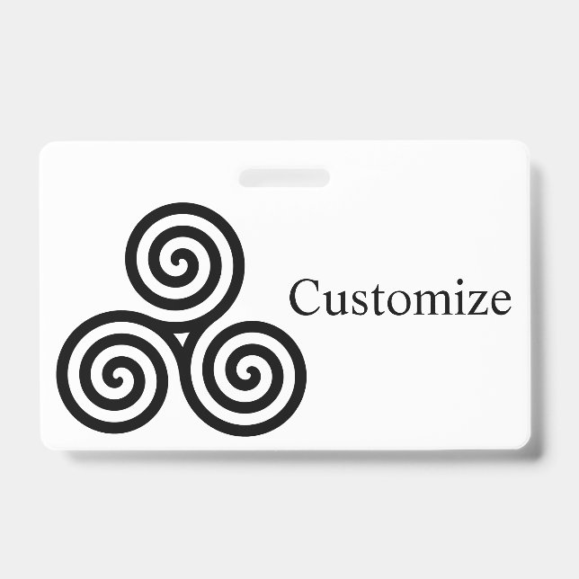 Triple Black Spirals Thunder_Cove ID Badge (Front)
