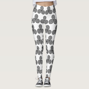Triple Black Spirals Thunder_Cove Leggings