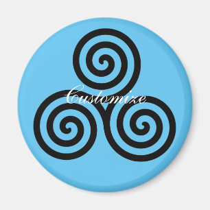 Triple Black Spirals Thunder_Cove Magnet