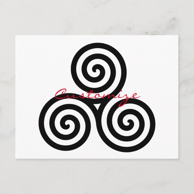 Triple Black Spirals Thunder_Cove Postcard (Front)
