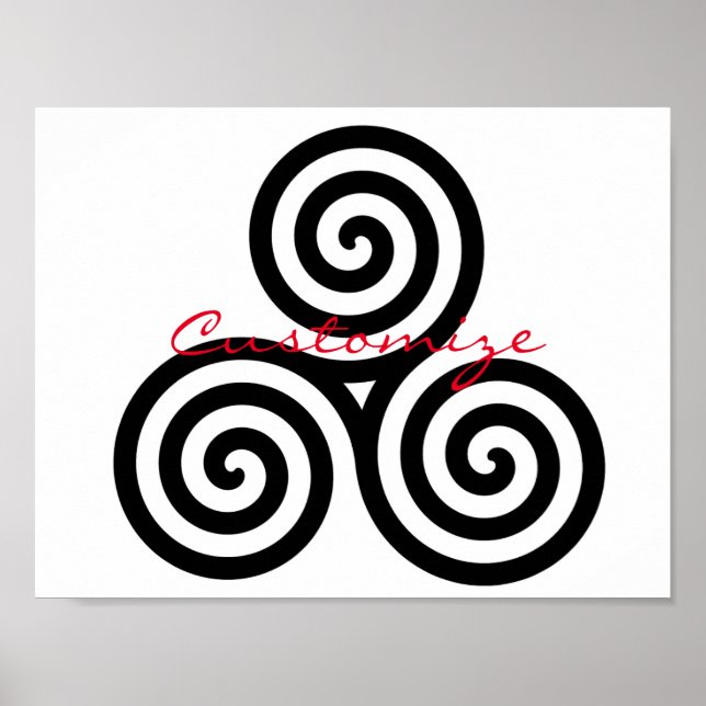 Triple Black Spirals Thunder_Cove Poster (Front)