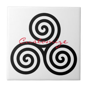 Triple Black Spirals Thunder_Cove Tile